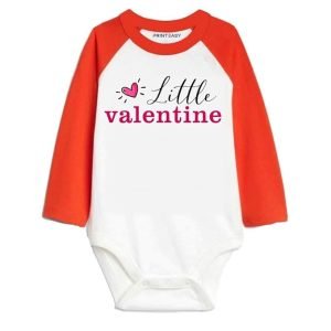 PrintEasy Valentine Special | Little Valentine Long Sleeve Romper for Baby Boys & Girls D-05