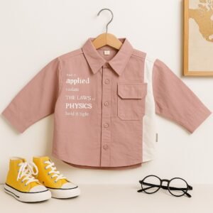 Statement Patch Shirt with Typography Print