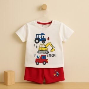 Vroom! Construction Vehicle T-Shirt & Shorts Set – tots Pari