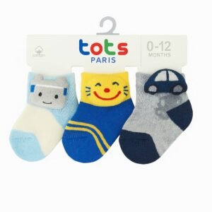 Cute Character Baby Socks Set (0–12 Months) – Pack of 3