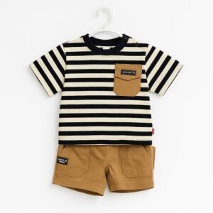 Striped T-Shirt & Shorts Set
